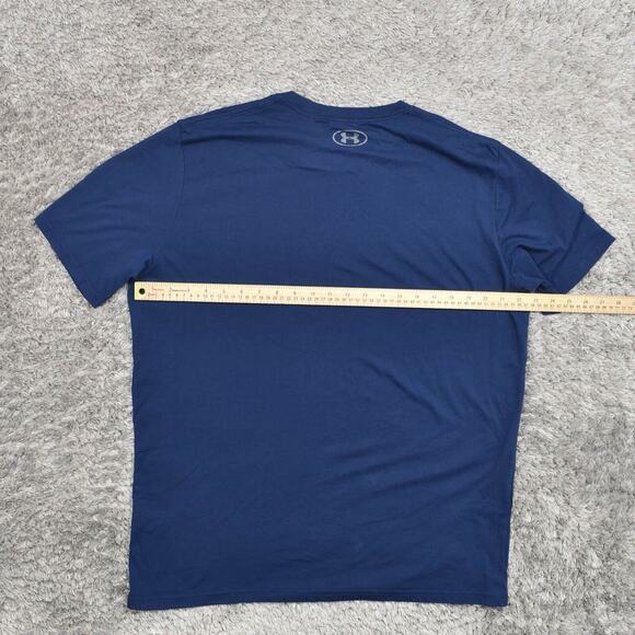 Under Armour Men's Adult Sz XL Tee Shirt T Blue Loose Heatgear Gym Run Athletic - Picture 3 of 8
